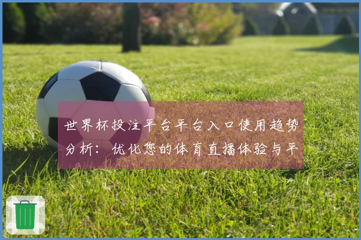 世界杯投注平台平台入口使用趋势分析：优化您的体育直播体验与平台功能介绍